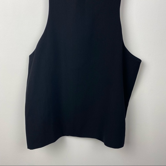 ALICE + OLIVIA Black Sleeveless Mini Cocktail Side Cutout Dress Solid Medium M - Picture 4 of 11